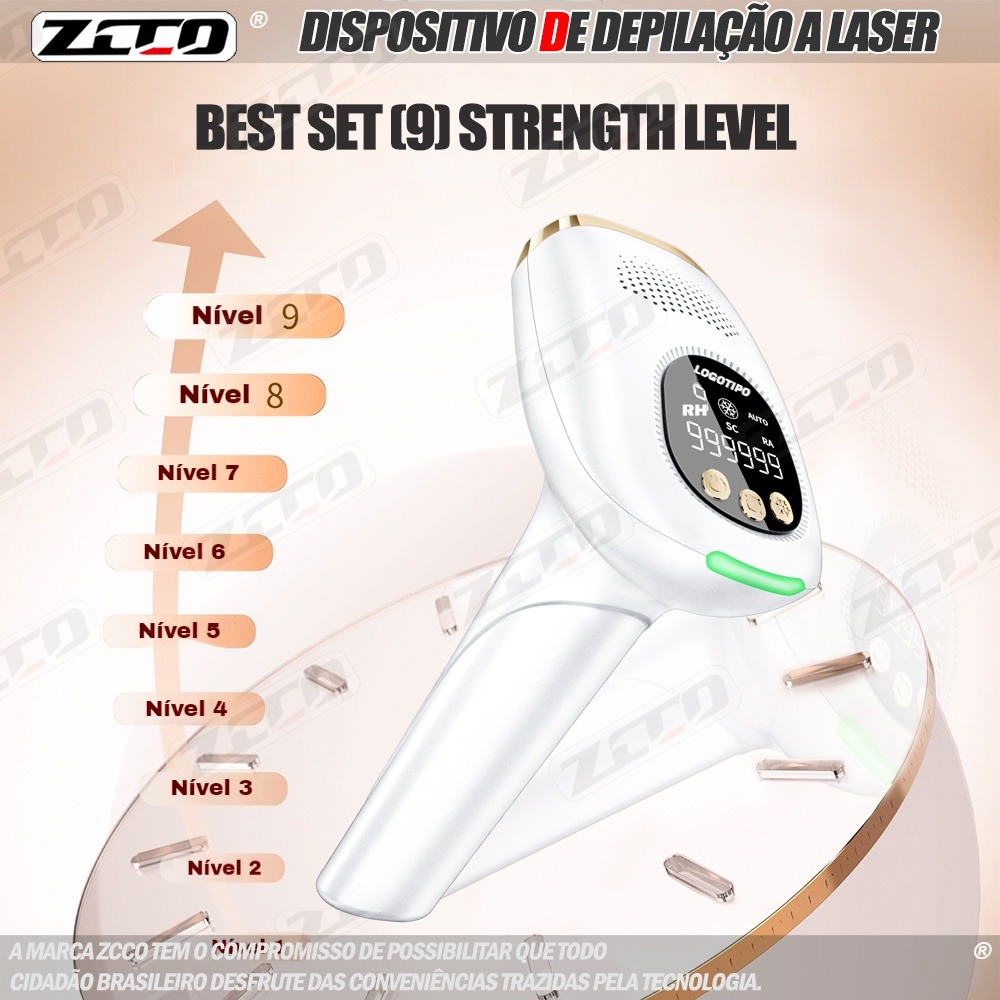 ZCCO 09 Maquina De Depilacao Laser 990 Mil Luz Pulsada Três Modos