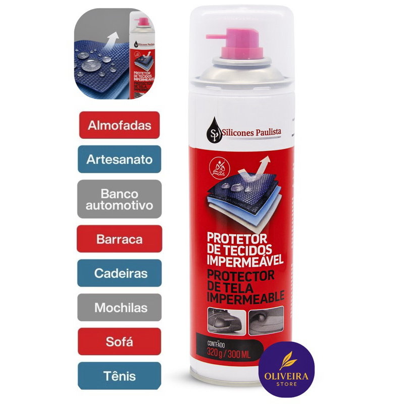 Impermeabilizante de Tecido Spray 300ml Silicones Paulista | Shopee Brasil
