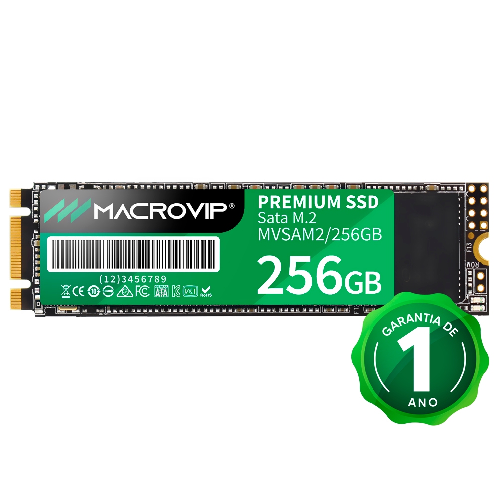 SSD M.2 MacroVip 256GB SATA III 6Gb/s Alta Velocidade e Desempenho