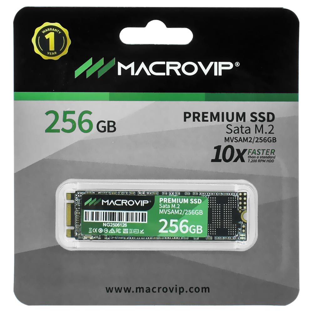 SSD M.2 MacroVip 256GB SATA III 6Gb/s Alta Velocidade e Desempenho