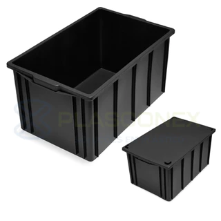 Caixa Plástica 130L Organizadora Reforçada Container C/ Tampa  - Plasconex em Oferta na Shopee