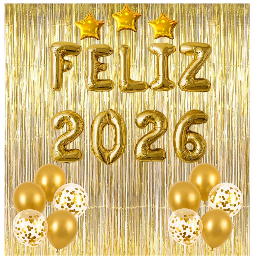 Kit Feliz 2026 Decoração Ano Novo Reveillon Completo 24 Itens | Shopee ...