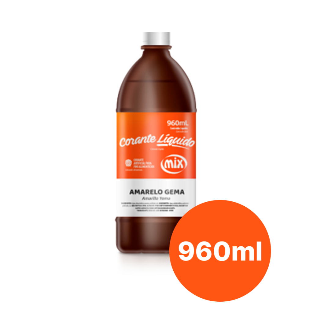 Corante Amarelo Gema 960ml Mix