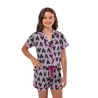Pijama Americano Infantil Malha Pv Verão Blogueira em Oferta na Shopee