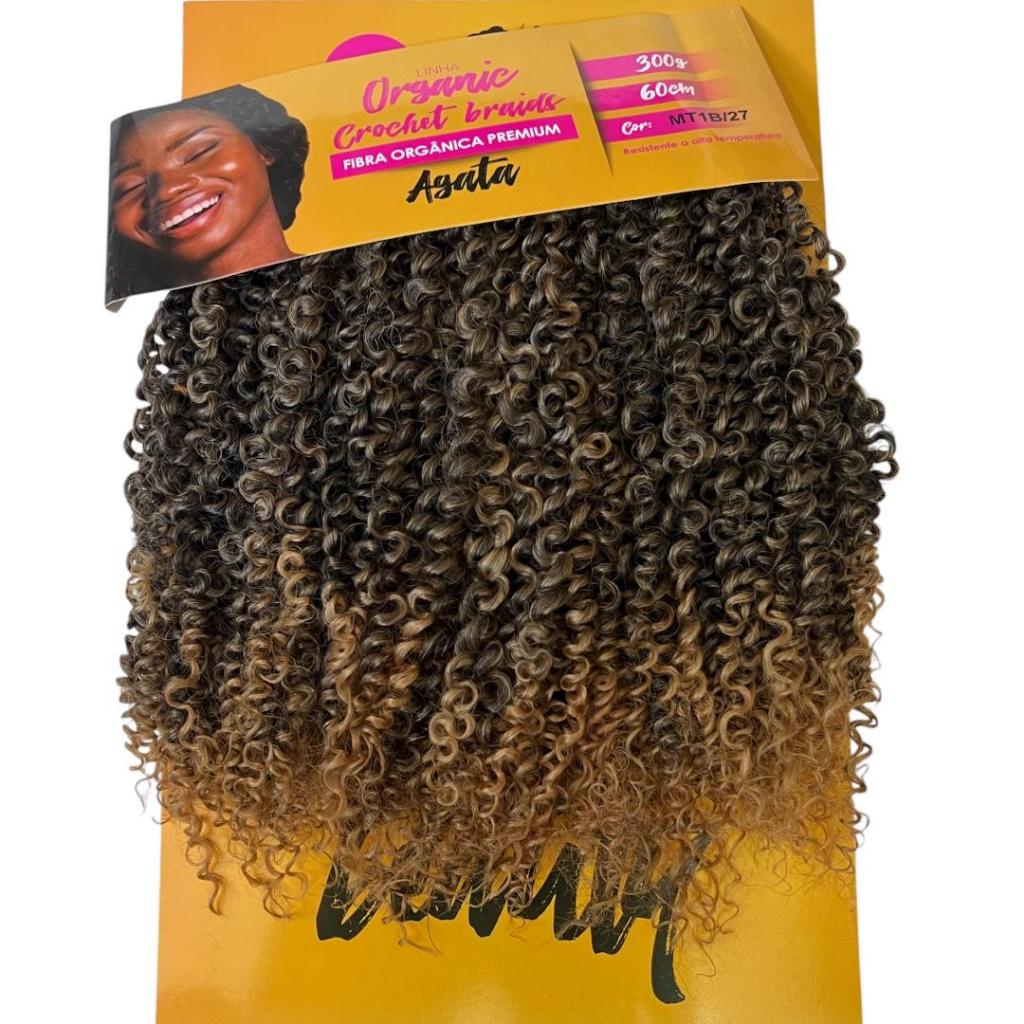 Cabelo Cacheado Crochet Brainds Ágata Orgânico Premium 300gr 60cm