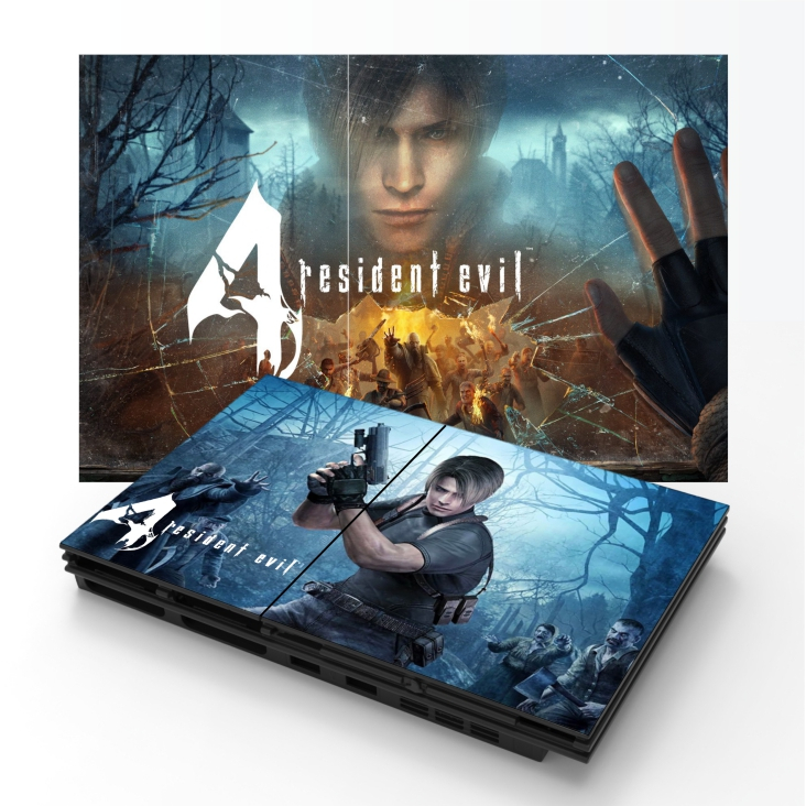 Skin para PS2 Slim - Resident Evil 4 - Adesivo para Console e Controle ...
