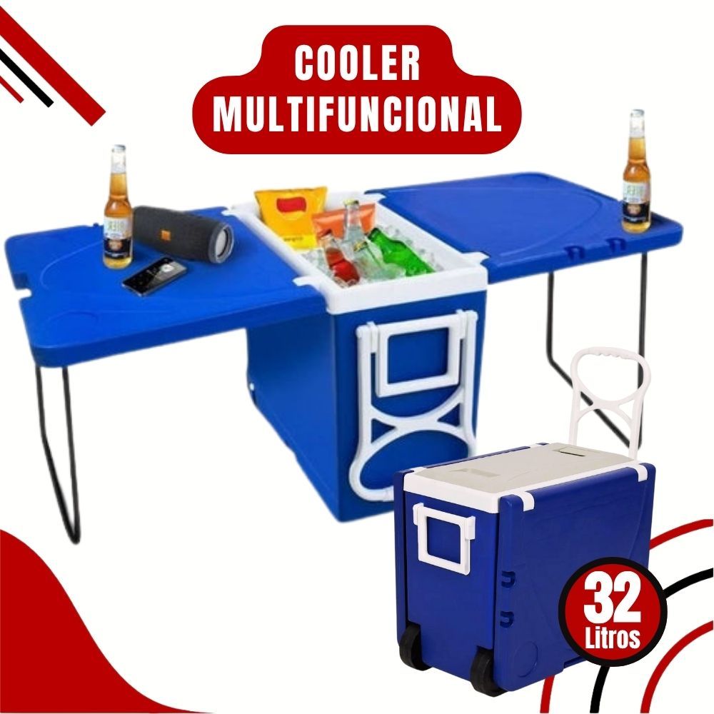 Cooler Multifuncional Super Térmica 32 Litros Casa Praia Multiuso