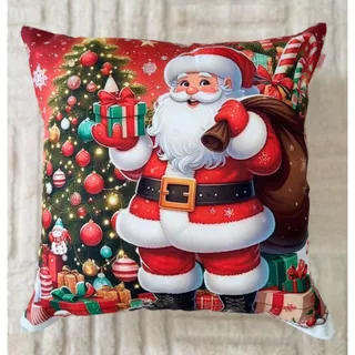 Capa de almofada decorativa estampas de Natal sala ou quarto com zíper