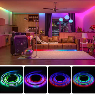 Fita Cob 630 Led RGB Digital Sequencial WS2811 5 Metros 12V Controle + APP (fonte não inclusa)