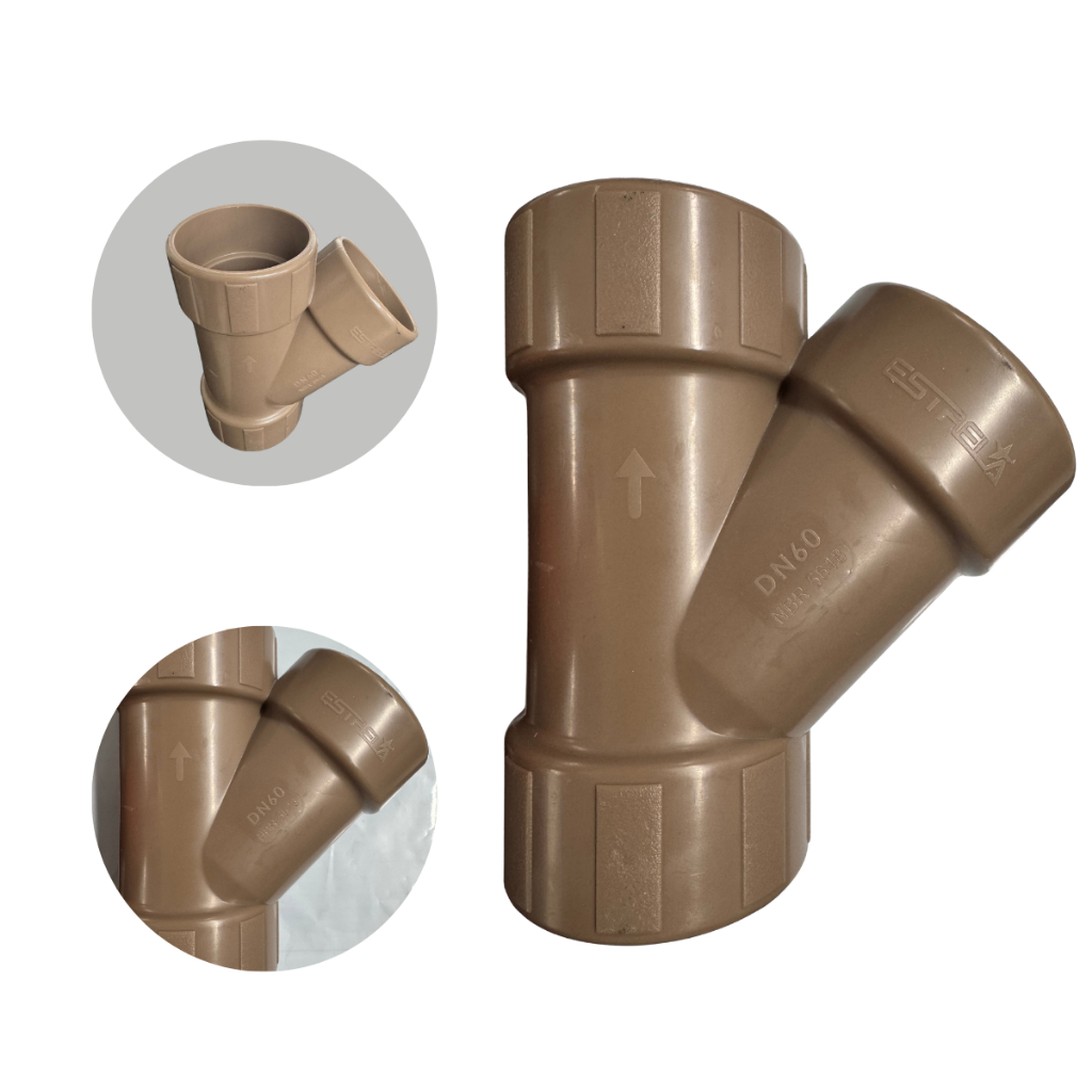 Junção Soldável Y 60mm 2 Polegadas Marrom Estrela | Shopee Brasil