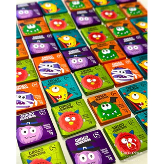 Kit 30 unidades Tablete Chocolate ao Leite Cacau Show 5g Chocomonstros / Halloween / Festa Infantil / Festa de Crianças em Oferta na Shopee