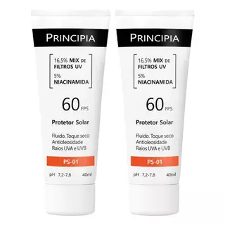 Principia Kit - 2 Protetores Solares Facial - PS-01 FPS 60 em Oferta na Shopee