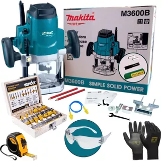 Tupia De Coluna 1650w Com Jogo De Fresas 12pçs M3600b Makita em Oferta na Shopee