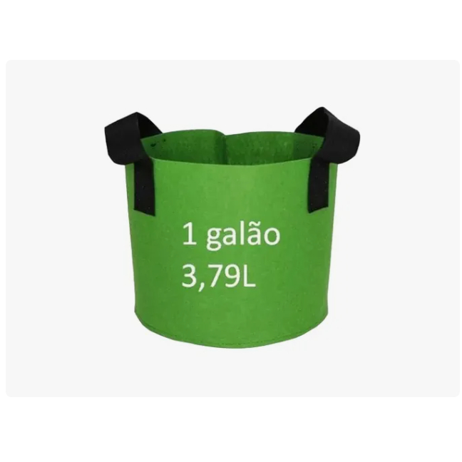 Kit 3 Vasos 3,8 Litros Feltro Growbag Jardinagem Cultivo Pro
