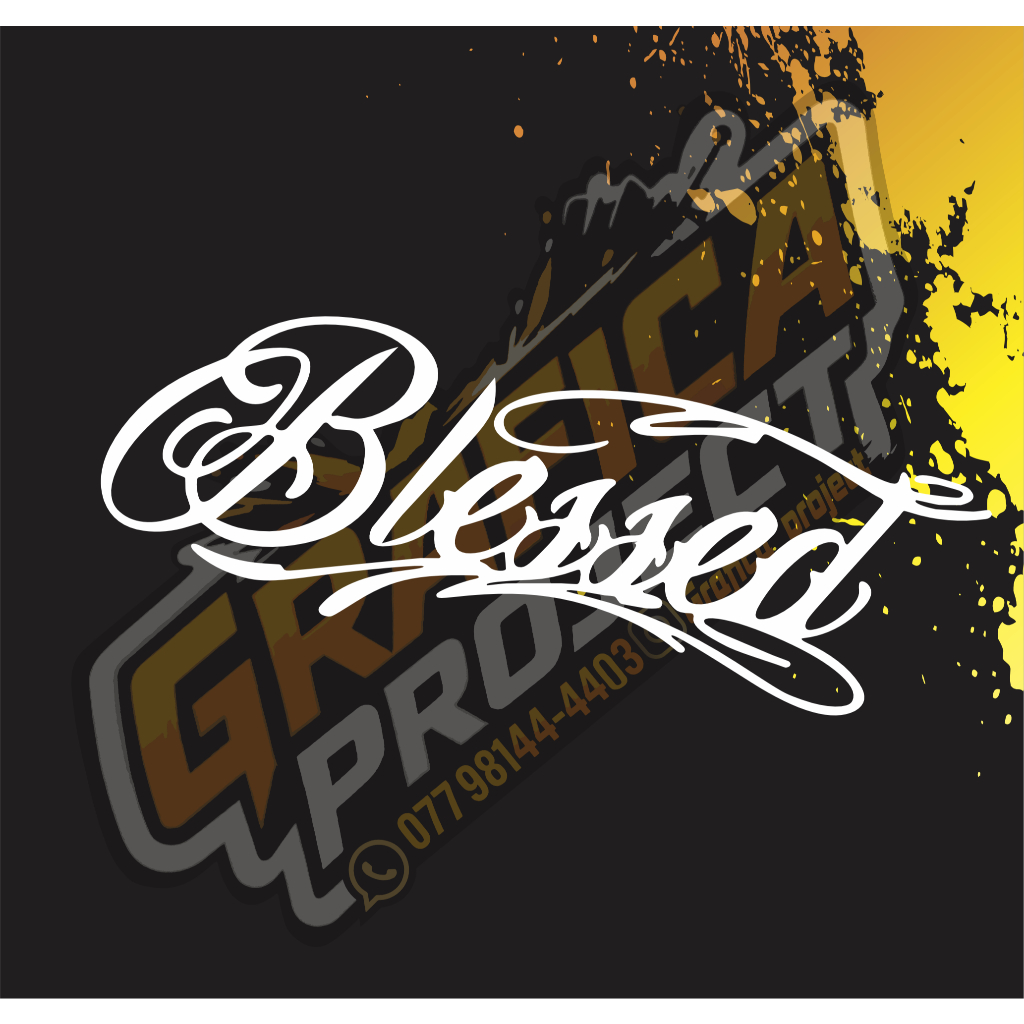 Adesivo Blessed Abençoado Moto Viseira Capacete Tanque | Shopee Brasil