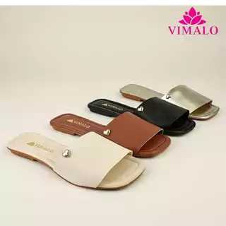 Sandália Rasteira Feminina Bico Quadrado VLRAST11 - Slide Coração em Oferta na Shopee