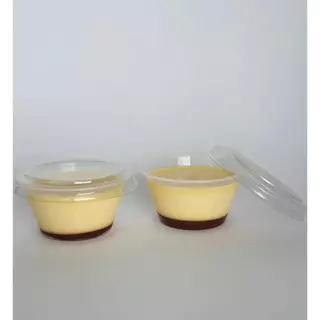 PUDIM PRATICPACK Forma Forneável de Pudim 120g com tampa 100 unidades