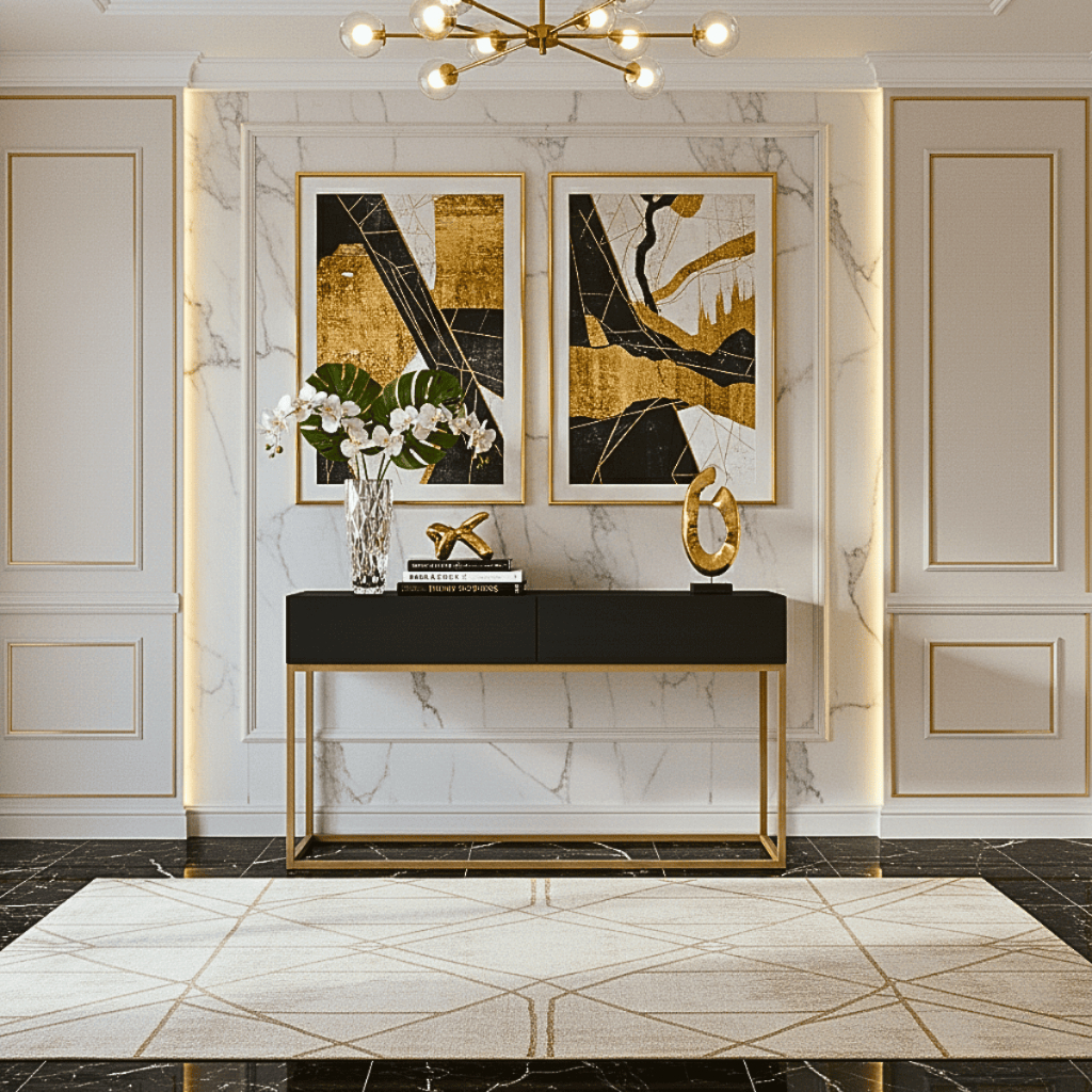 Aparador Eros Com 2 Gavetas Estilo Industrial 110 cm Moderno Para Hall ...