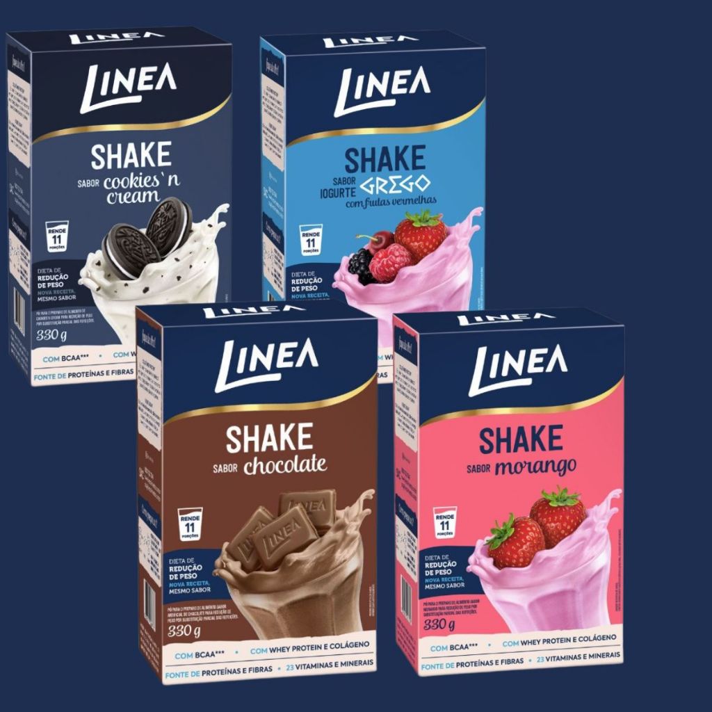 Shake Em Pó Linea Redução Dieta 330g Diversos Sabores | Shopee Brasil