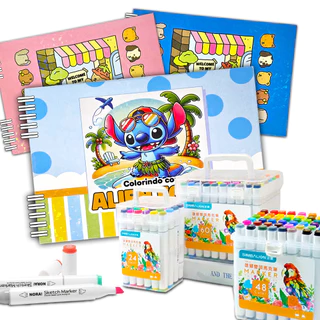 Caderno de Colorir Desenhos Animados Alta Qualidade 50 Folhas Com Desenhos 180g Resistentes em Oferta na Shopee