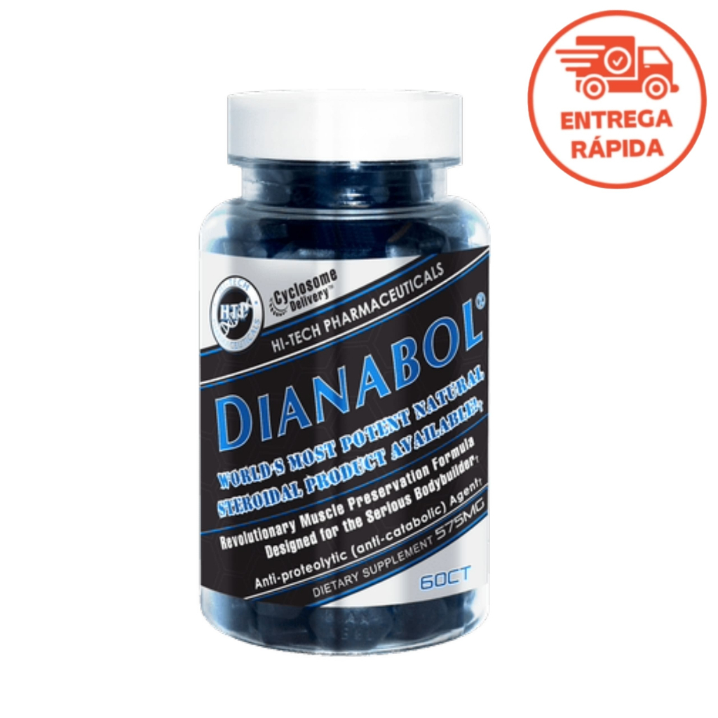 SUPLEMENTO IMPORTADO PRÓ HORMONAL DIA-NABOL 60 CÁPSULAS HI-TECH (GANHO DE MASSA MUSCULAR)