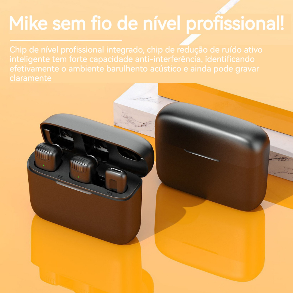 Pod mini ブラック 2台セット ZCCO Microfone Lapela Duplo iPhone 15 E Android USB-C | Shopee Brasil