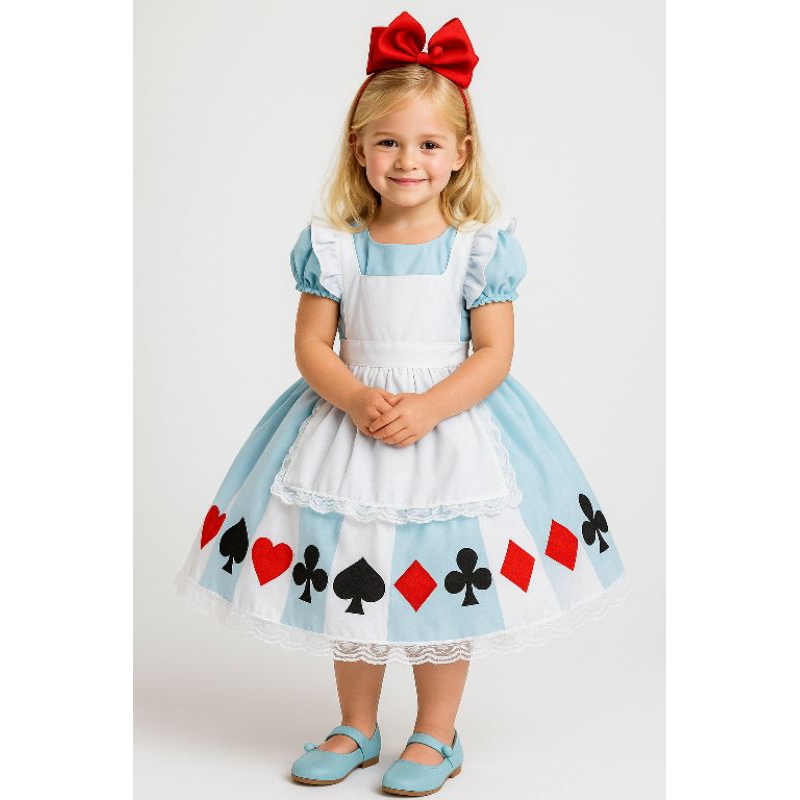 Fantasia Infantil Alice no País das Maravilhas Luxo | Shopee Brasil