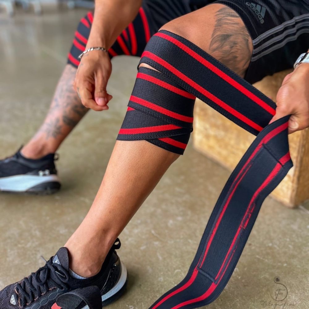 Kit até 2 Faixas de Joelho Esportivas – Elásticas para Treino ...