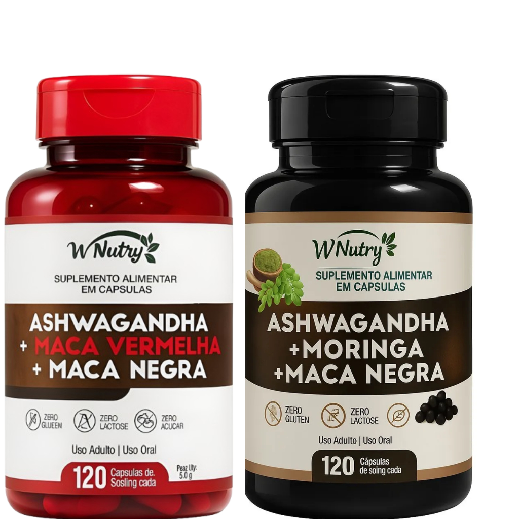 kit Ashwagandha Moringa Maca Peruana Negra Ashwaga Maca Peruana ...