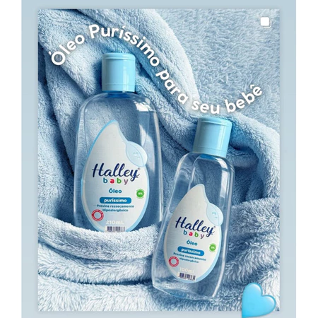 1 Frasco Óleo Infantil Puríssimo Azul Previne Ressecamento Halley Baby 100 ml Unidade