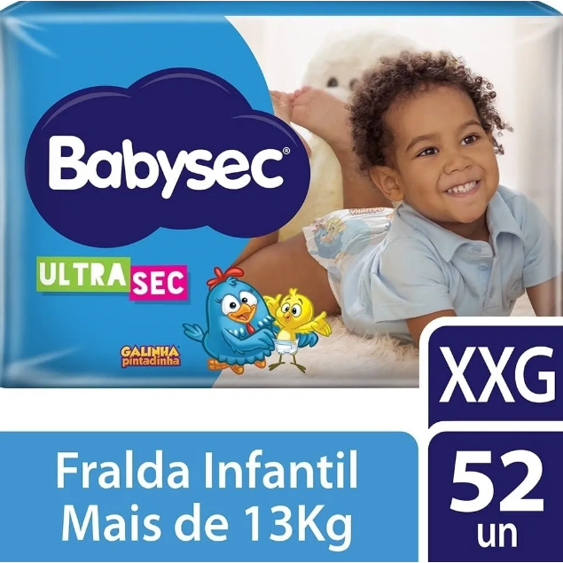 Fralda Babysec Galinha Pintadinha Ultra Hiper XXG 52un | Shopee Brasil