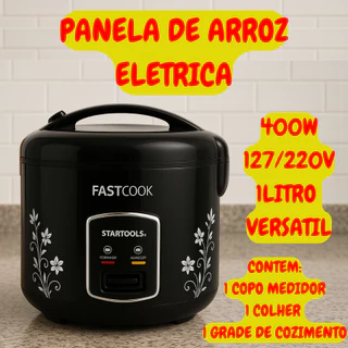 Panela De Arroz Eletrica 1L Startools 400W 127/220V Com Colher Copo Medidor E Grade Para Cozimento em Oferta na Shopee