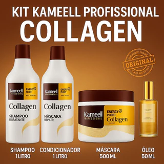 Kit Shampoo Condicionador Purificador 1L Máscara Hidratação 500g Óleo Reparador 60ml