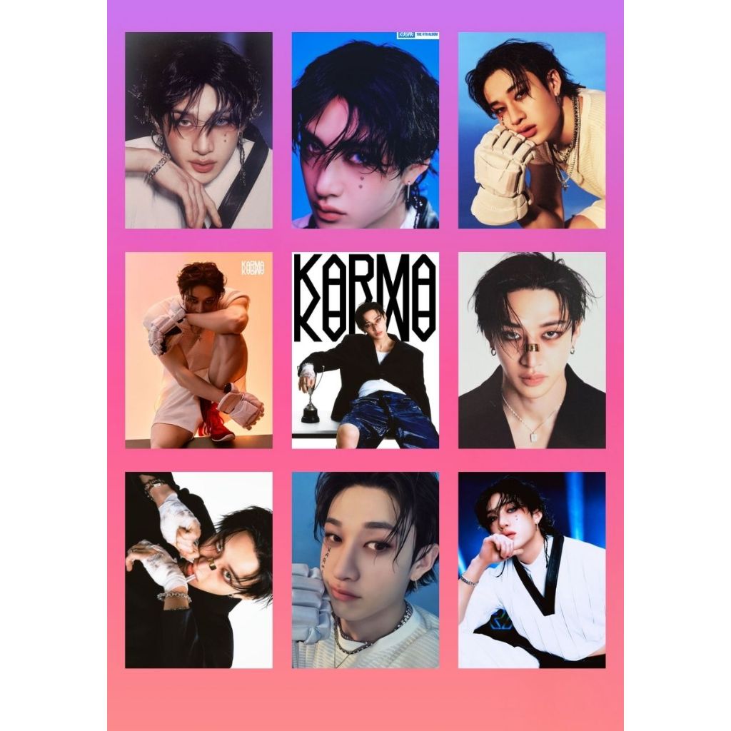 Pack 9 Photocards Stray Kids – Álbum Karma | Bang Chan| Fanmade K