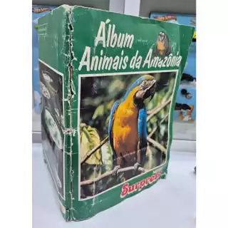 ÁLBUM ANIMAIS DA AMAZÔNIA ORIGINAL - CHOCOLATES SURPRESA DA NESTLÉ - 1986 - FALTANDO 4 - LEIA DESCRIÇÃO