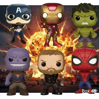 Boneco Pop! Marvel Hulk Capitão,América,Thor, Homem de ferro