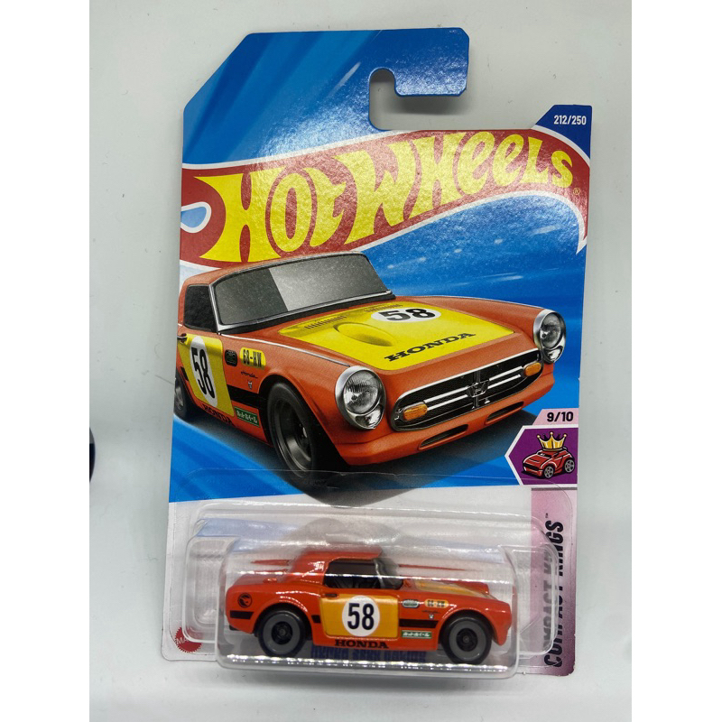 Hot Wheels Honda S800 Racing - Compact Kings 9/10, Edizione Treasure Hunt 2025, Scala 1:64, Colore Arancione, Licenza Ufficiale Mattel - 4