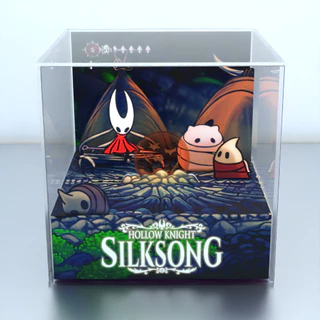 Cubo Diorama Hollow Knight Silksong com opção de LED LANÇAMENTO