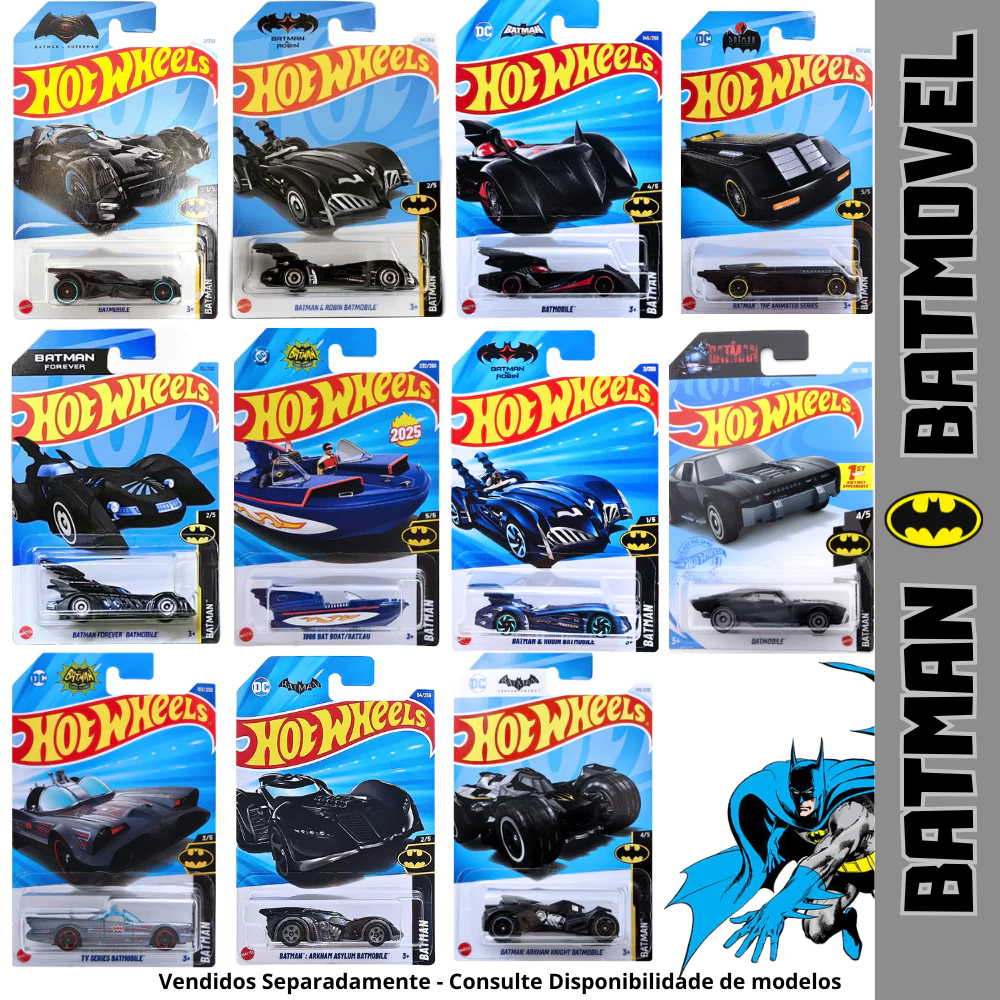 Hot Wheels Batman – Batmobiles e Veículos Clássicos de Coleção | Shopee ...