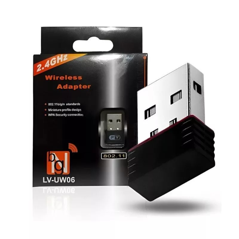 Mini Adaptador Wireless Usb Wifi 950mbps 2.4ghz Pc Notebook Conector