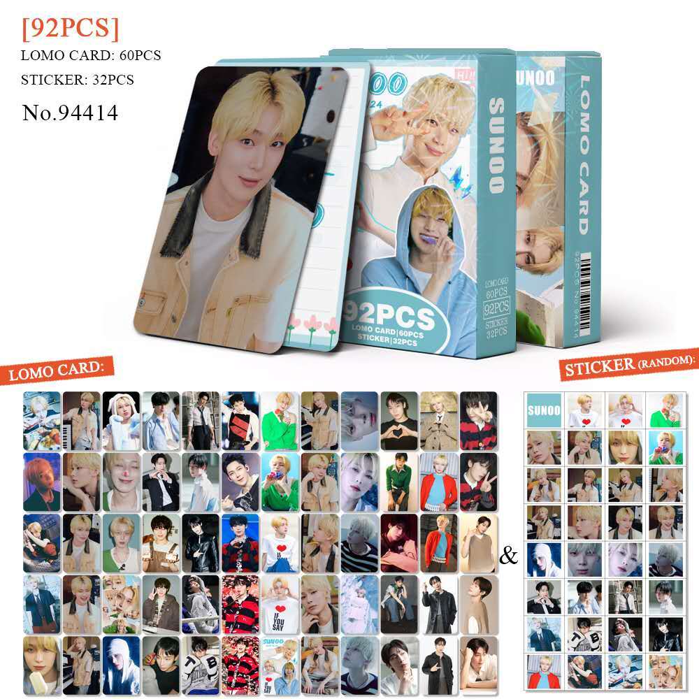 K-POP 60pcs/box com 32pcs adesivo ENHYPEN Photocard Pronto Para