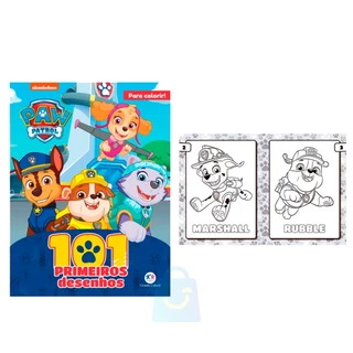 Livro Para Colorir 101 Primeiros Desenhos Patrulha Canina em Oferta na Shopee