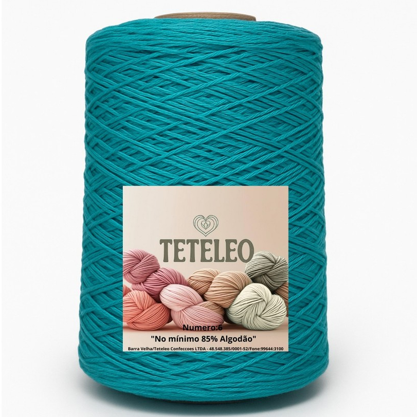 Barbante TeTeLeo 600 metros ponto croche numero 6 | Shopee Brasil