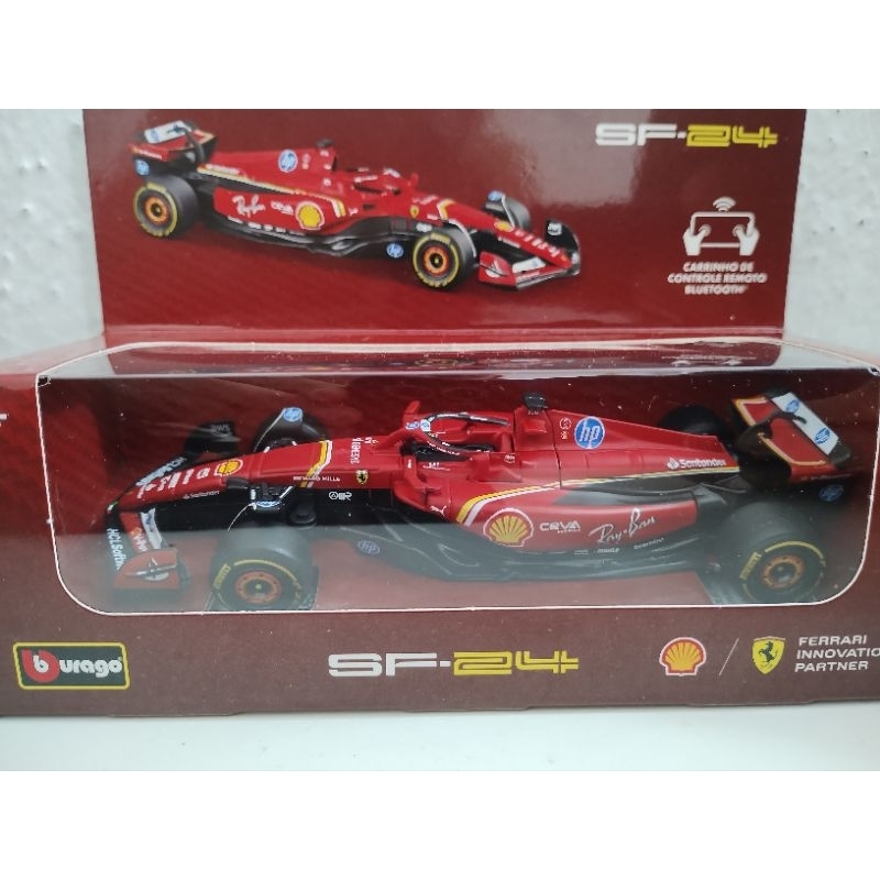 Shell Ferrari F1 SF-24 Burago metal | Shopee Brasil