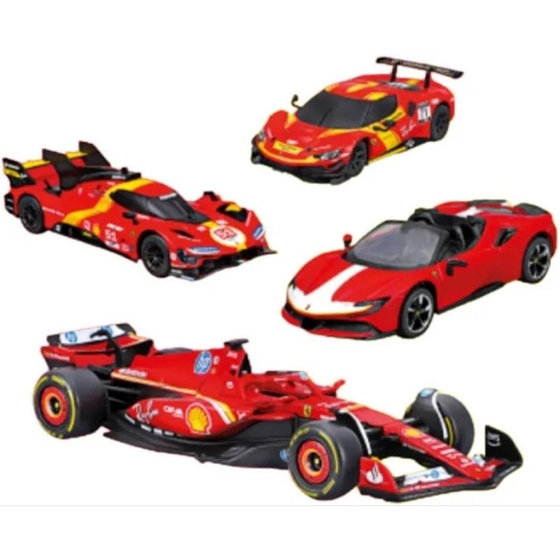Coleção Ferrari Shell 2025 Miniatura 1:41 Bluetooth 4 Modelos Exclusivo ...