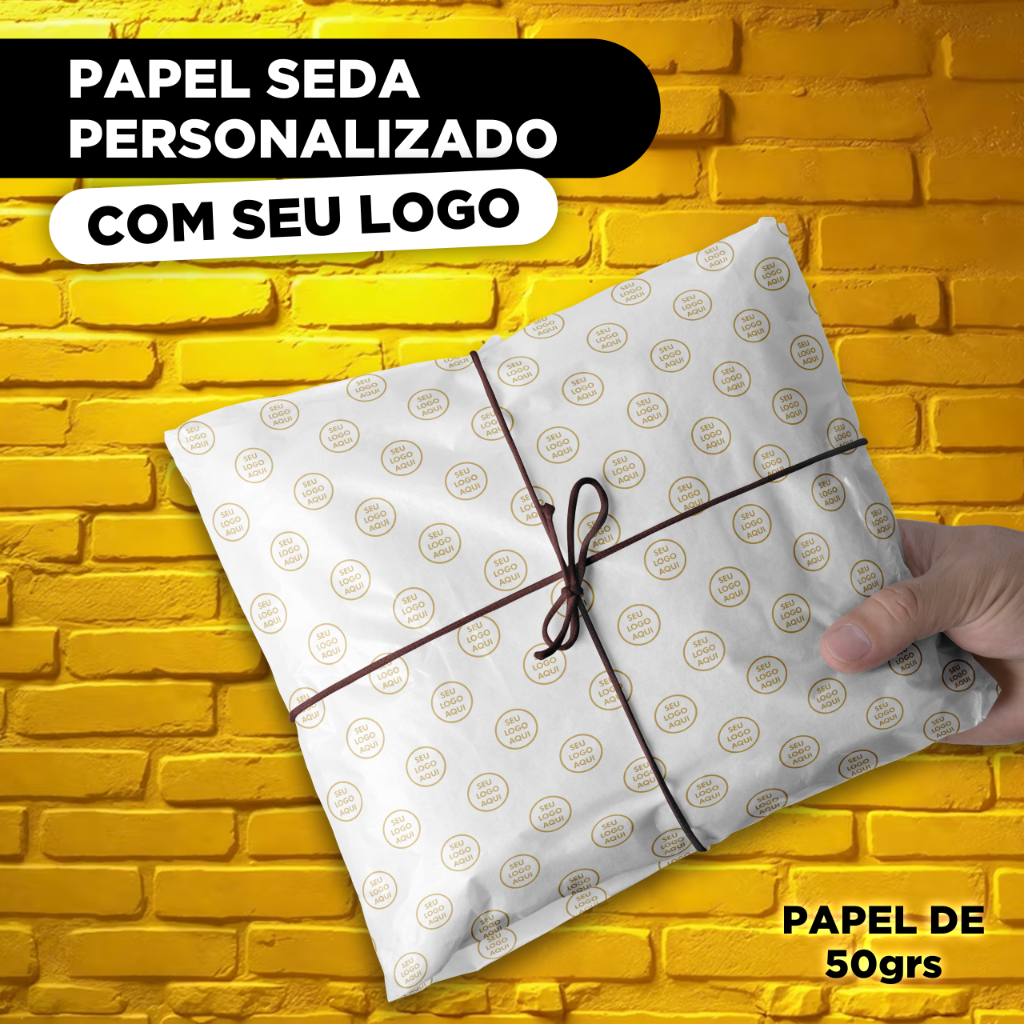 Papel Seda Personalizado com Seu Logo - Tamanho 60x40cm | Shopee Brasil