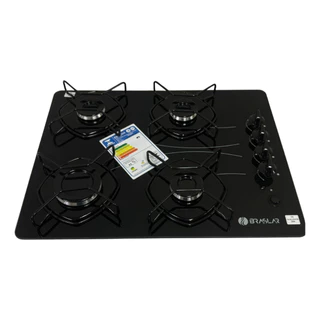 Fogão Cooktop Braslar Pop A Gás Acendimento Automático 4 Bocas Mesa Vidro - Cor Preto em Oferta na Shopee