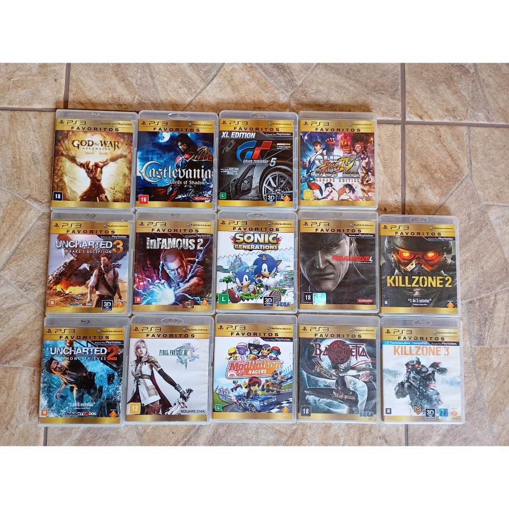 Jogos originais coleção favoritos PS3 | Shopee Brasil