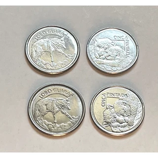 Kit com 4 Moedas de Cruzeiros Reais Soberbas Bonitas (Onça 1993/1994 + Lobo 1993/1994). Peças de Coleção Escassas
