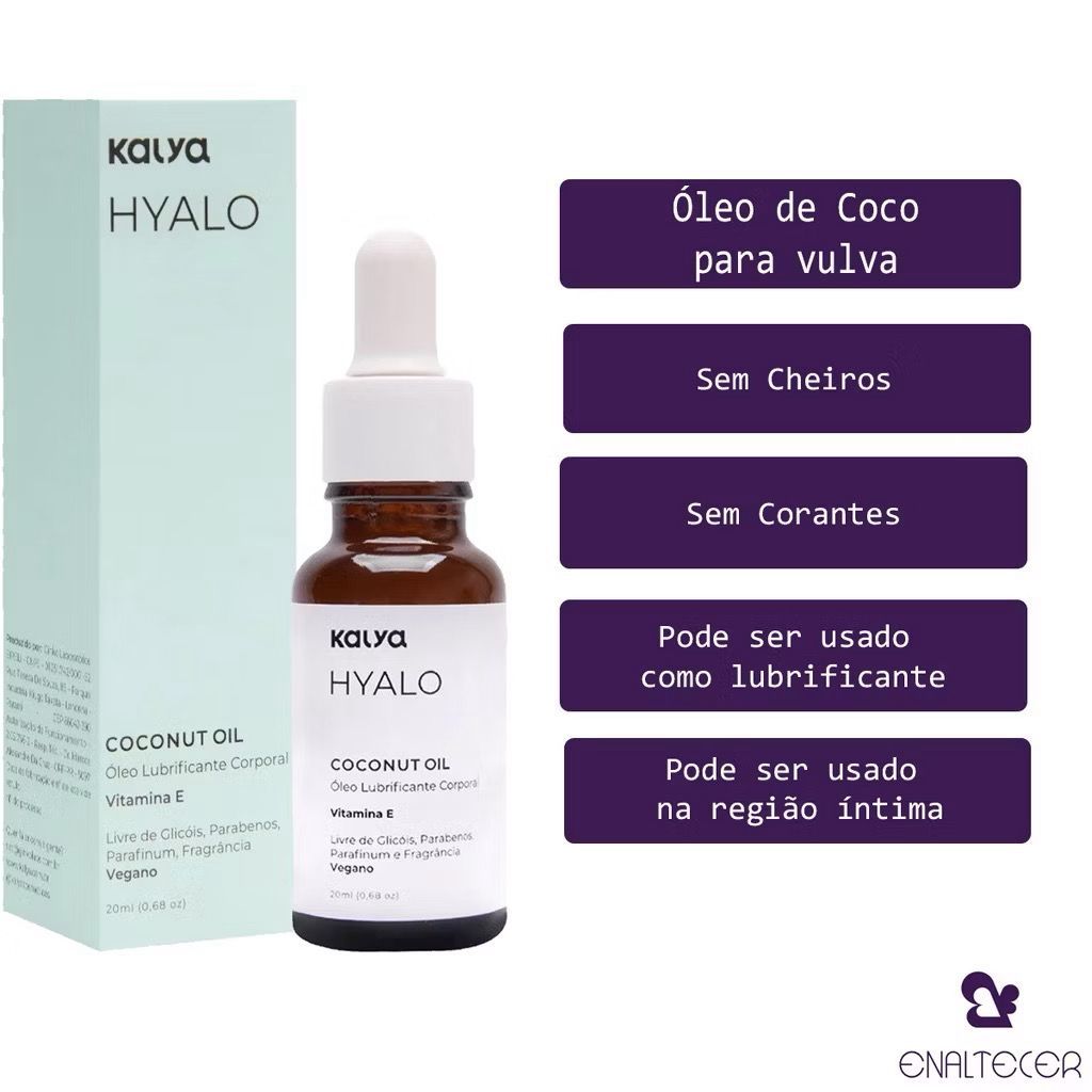 Oleo De Coco Intimo Natural Hidratante Para Regiao Intima Kalya 20ml ...